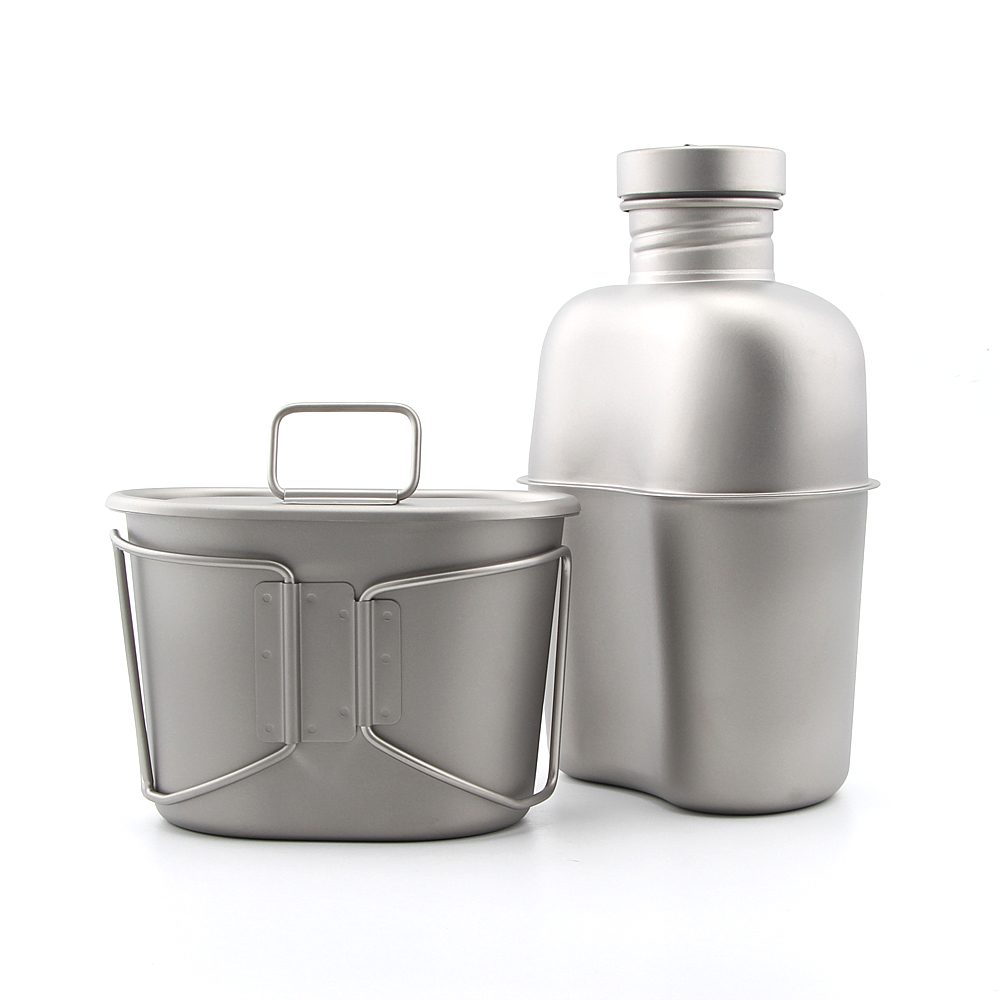 Keith Ti3060 Titanium Canteen Cup Camping Kettle Outdoor Dualuse Water